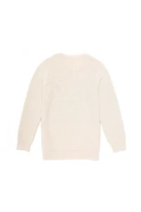 US Polo Assn. Girls' Cream Crew Neck Basic Sweater - Image 5