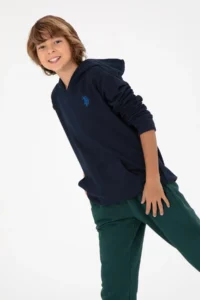 US Polo Assn. Boys' Navy Blue Basic Sweatshirt