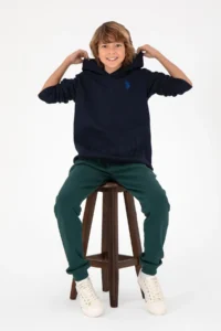 US Polo Assn. Boys' Navy Blue Basic Sweatshirt - Image 2