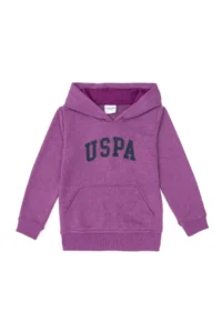 US Polo Assn. Boys' Violet Basic Hooded Sweatshirt