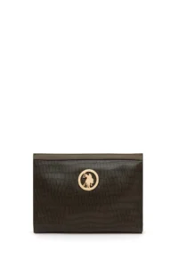 US Polo Assn. Women Light Khaki Kroko Crossbody Bag - Image 3