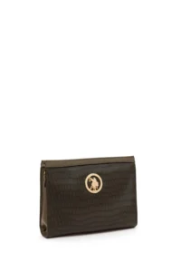 US Polo Assn. Women Light Khaki Kroko Crossbody Bag - Image 4