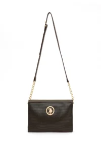 US Polo Assn. Women Light Khaki Kroko Crossbody Bag - Image 6