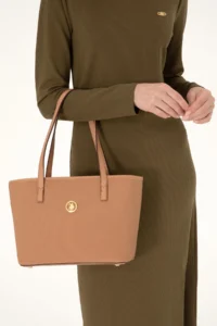 US Polo Assn. Women Camel Tote Bag - Image 2