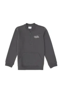 US Polo Assn. Boys' Half Zippered Anthracite Sweatshirt - Image 3