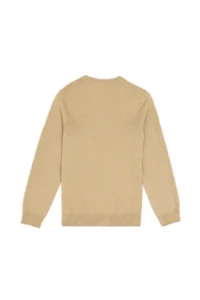 US Polo Assn. Boys' Light Khaki Basic V-Neck Sweater - Image 3