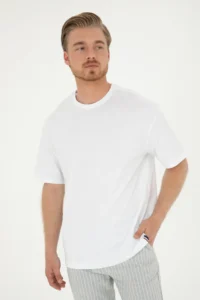 US Polo Assn. Men comfort Fit Crew Neck White T-Shirt - Image 3