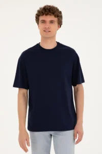 US Polo Assn. Men comfort Fit Crew Neck Navy Blue T-Shirt