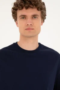 US Polo Assn. Men comfort Fit Crew Neck Navy Blue T-Shirt - Image 2