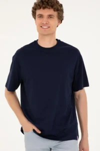 US Polo Assn. Men comfort Fit Crew Neck Navy Blue T-Shirt - Image 3
