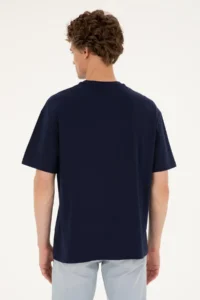 US Polo Assn. Men comfort Fit Crew Neck Navy Blue T-Shirt - Image 5