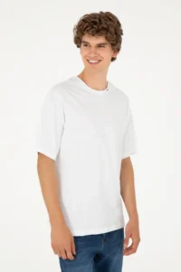 US Polo Assn. Men Oversized Fit Crew Neck White T-Shirt - Image 3