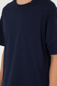 US Polo Assn. Men Oversized Fit Crew Neck Navy Blue T-Shirt - Image 7