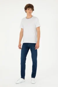 US Polo Assn. Men Regular Fit Crew Neck White T-Shirt - Image 4