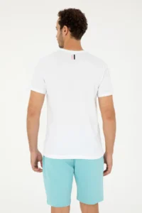 US Polo Assn. Men Regular Fit Crew Neck White T-Shirt - Image 5