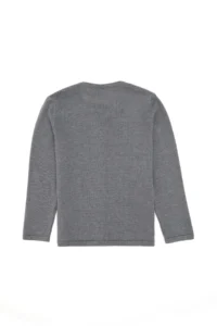 US Polo Assn. Girls' Gray Melanj Crew Neck Knitwear Cardigan - Image 4