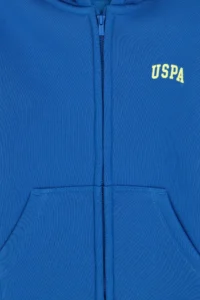 US Polo Assn. Boys' Zippered Cobalt Fleece Hooded Sweatshirt - Image 6