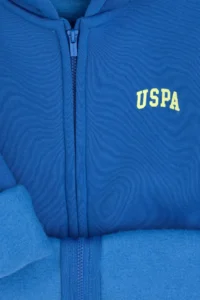 US Polo Assn. Boys' Zippered Cobalt Fleece Hooded Sweatshirt - Image 7