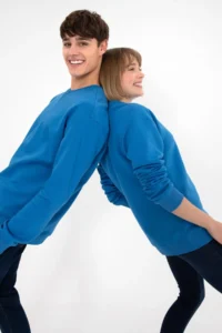 US Polo Assn. Men Crew Neck Cobalt Basic Fleece Sweatshirt - Image 2