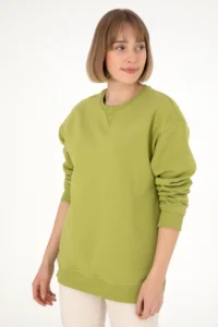 US Polo Assn. Men Crew Neck Pistachio Basic Fleece Sweatshirt - Image 4