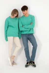 US Polo Assn. Men Crew Neck Mint Basic Fleece Sweatshirt - Image 2