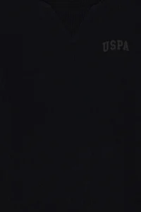 US Polo Assn. Boys' Black Basic Crew Neck Sweatshirt - Image 3