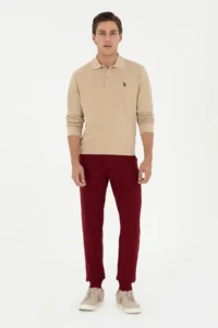 US Polo Assn. Men Burgundy Sweatpants