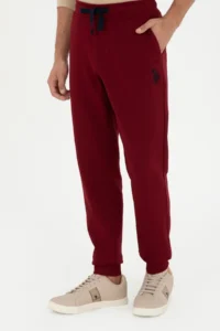 US Polo Assn. Men Burgundy Sweatpants - Image 2
