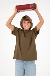 US Polo Assn. Boys' Khaki Crew Neck T-Shirt
