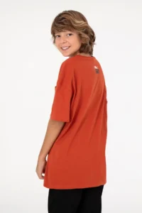 US Polo Assn. Boys' Brick Red Crew Neck T-Shirt