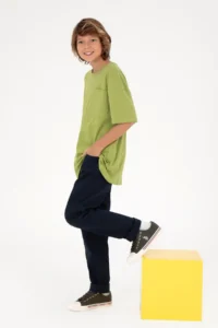 US Polo Assn. Boys' Pistachio Green Crew Neck T-Shirt - Image 2