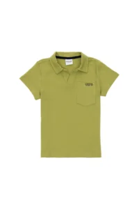 US Polo Assn. Boys' Pistachio Green Polo Shirt Collar T-Shirt - Image 3
