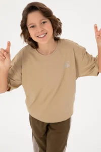 US Polo Assn. Boys' Sand comfort Basic Crew Neck T-Shirt - Image 2