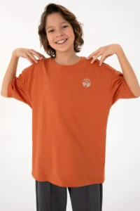 US Polo Assn. Boys' Cinnamon comfort Basic Crew Neck T-Shirt - Image 2