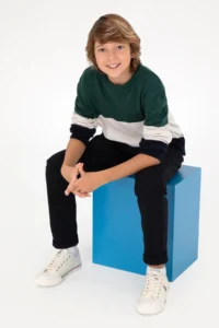 US Polo Assn. Boys' Dark Green Crew Neck Sweater - Image 2