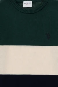 US Polo Assn. Boys' Dark Green Crew Neck Sweater - Image 5