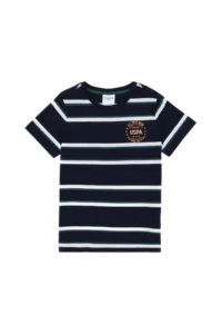 US Polo Assn. Boys' Navy Blue Basic T-Shirt - Image 3
