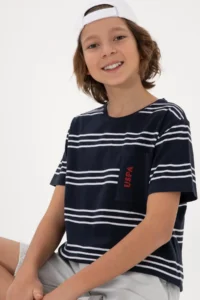 US Polo Assn. Boys' Navy Blue Basic T-Shirt