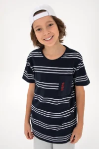 US Polo Assn. Boys' Navy Blue Basic T-Shirt - Image 2