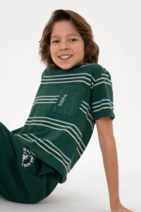 US Polo Assn. Boys' Dark Green Basic T-Shirt - Image 2