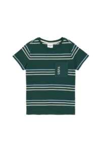 US Polo Assn. Boys' Dark Green Basic T-Shirt - Image 3