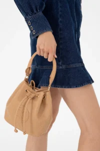 Pierre Cardin Camel Drawstring Bag - Image 2