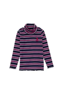 US Polo Assn. Girls' Navy Blue Turtleneck Sweatshirt - Image 3