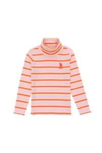 US Polo Assn. Girls' Pink Turtleneck Sweatshirt - Image 3