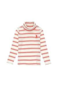 US Polo Assn. Girls' Cream Turtleneck Sweatshirt - Image 3