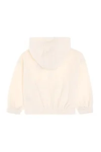 US Polo Assn. Girls' Cream Half Zippered Fleece Sweatshirt - Image 5