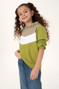US Polo Assn. Girls' Pistachio Green Hooded Sweatshirt - Image 2