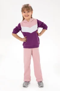 US Polo Assn. Girls' Pink Fleece Sweatpants - Image 2