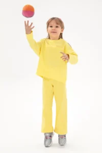 US Polo Assn. Girls' Yellow Fleece Sweatpants - Image 2