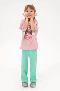 US Polo Assn. Girls' Mint Fleece Sweatpants - Image 2